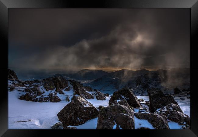 Bowfell to Coniston Framed Print by Paul Andrews