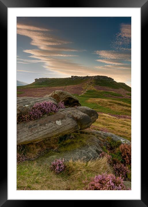 Higger Tor Framed Mounted Print by Paul Andrews