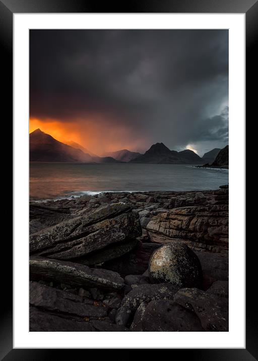 Cuillin Storm Framed Mounted Print by Paul Andrews
