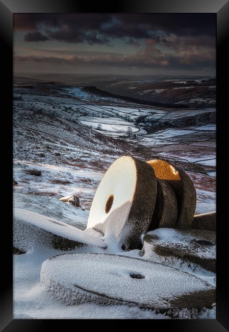 Stanage Millstones Framed Print by Paul Andrews