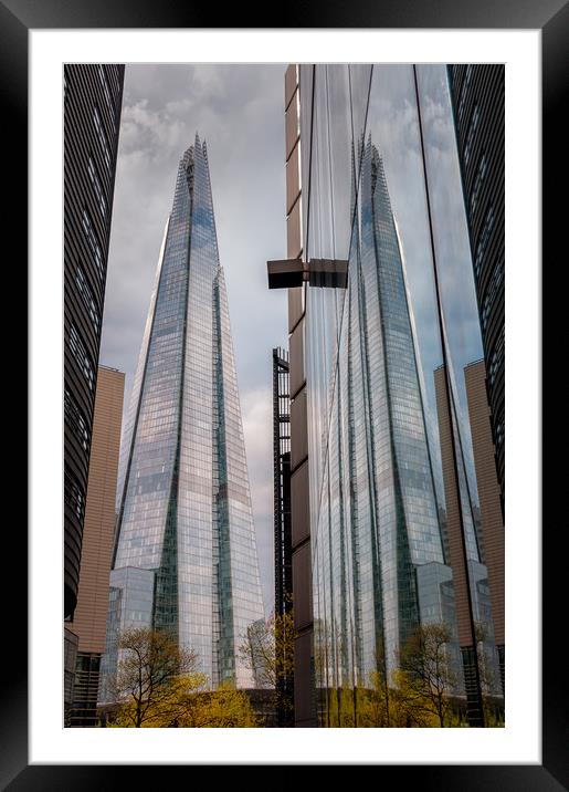 Shard Reflections Framed Mounted Print by Paul Andrews