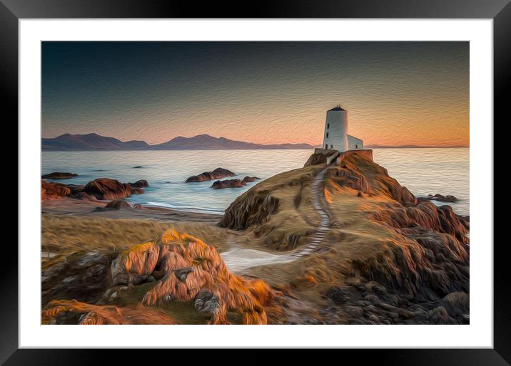 Twr Mawr Lighthouse Framed Mounted Print by Paul Andrews