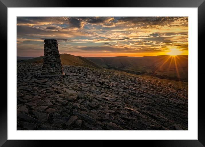 Mam Tor Sunset #2 Framed Mounted Print by Paul Andrews
