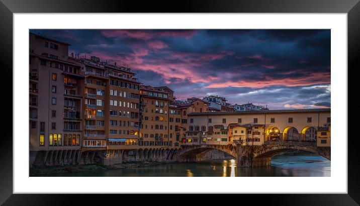 Ponte Vecchio Framed Mounted Print by Paul Andrews