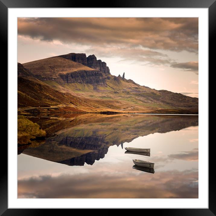 Loch Fada Reflections #2 Framed Mounted Print by Paul Andrews