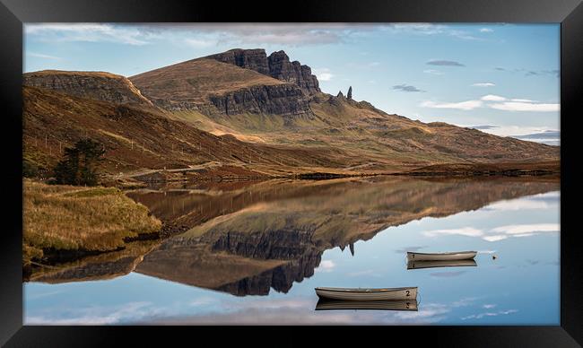 Loch Fada Reflections Framed Print by Paul Andrews