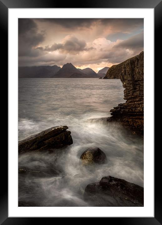 Elgol Sunset Framed Mounted Print by Paul Andrews