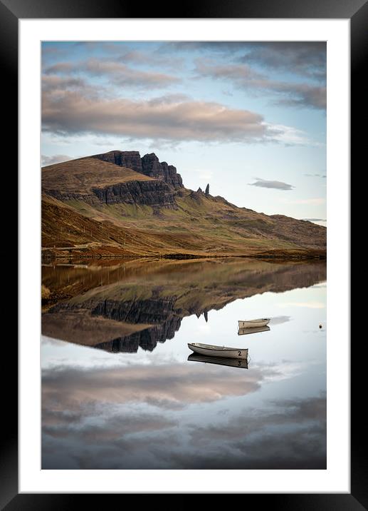 Loch Fada Reflections#3 Framed Mounted Print by Paul Andrews