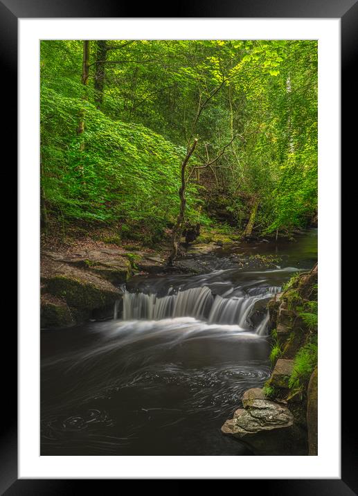 Rivelin Falls Framed Mounted Print by Paul Andrews