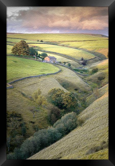 Bettfield Clough Farm Framed Print by Paul Andrews