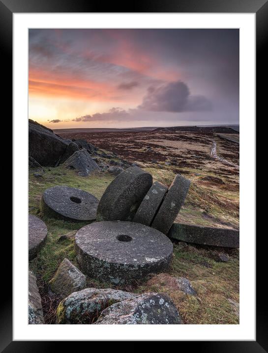 Stanage Edge Millstones #2 Framed Mounted Print by Paul Andrews