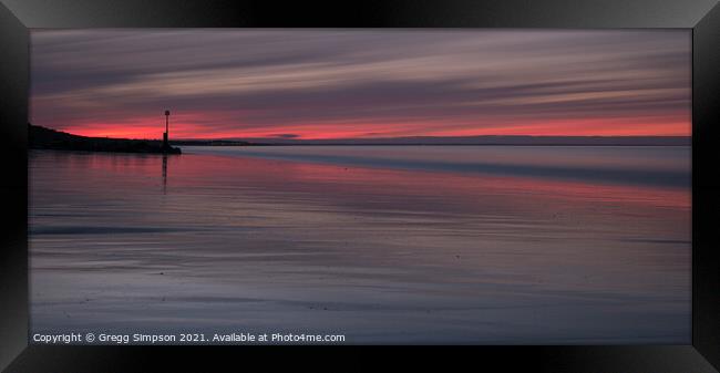 Mid summer twilight on the beach Framed Print by Gregg Simpson