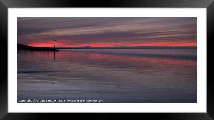 Mid summer twilight on the beach Framed Mounted Print by Gregg Simpson