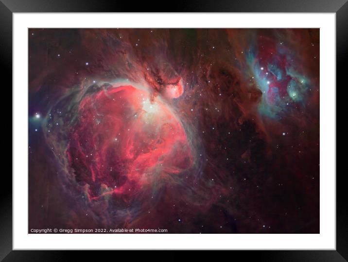 Orion Nebulae Framed Mounted Print by Gregg Simpson
