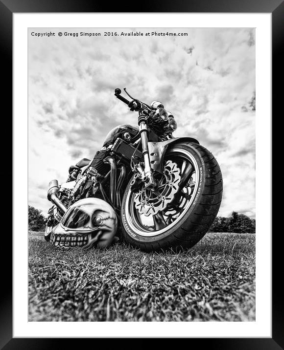Yamaha XJR1300 Framed Mounted Print by Gregg Simpson