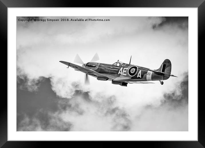 MkV Spitfire Framed Mounted Print by Gregg Simpson