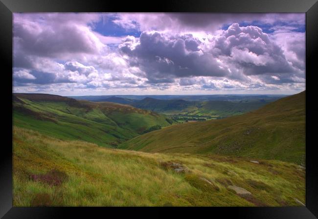 View from Kinder Scout Framed Print by John Gent