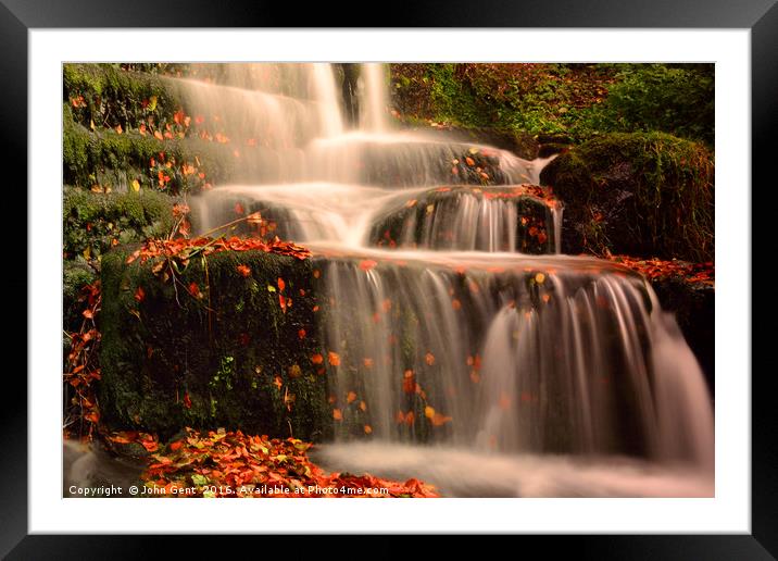 Lumsdale Falls Framed Mounted Print by John Gent