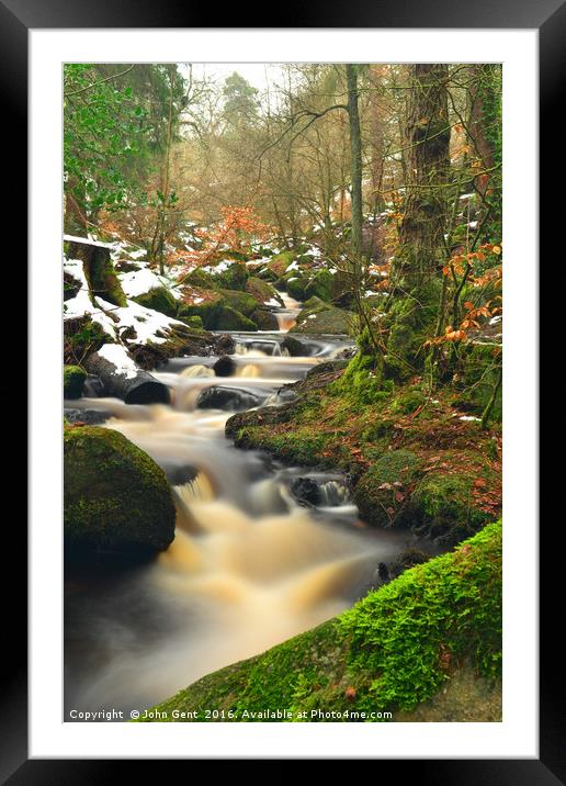 Wyming Brook Framed Mounted Print by John Gent