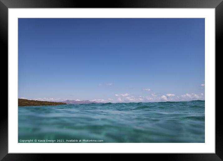 Mermaid's View, Crete, Greece Framed Mounted Print by Kasia Design