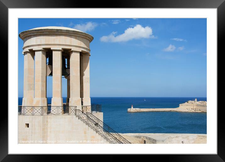 Malta: Siege Bell Memorial Framed Mounted Print by Kasia Design