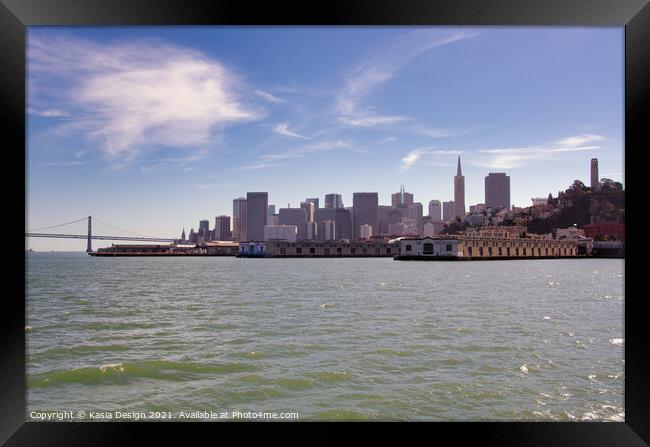 San Francisco from the Bay Framed Print by Kasia Design
