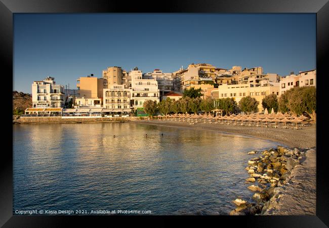 Kitroplatia, Agios Nikolaos, Crete, Greece Framed Print by Kasia Design