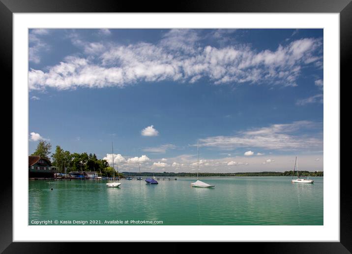 A Day at the Lake, Bavaria, Germany Framed Mounted Print by Kasia Design