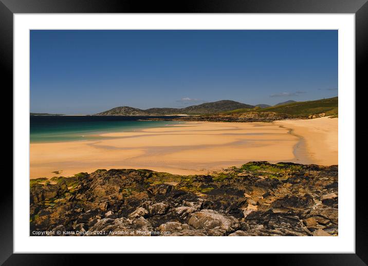 Golden Sands, Luskentyre Bay, Harris, Scotland Framed Mounted Print by Kasia Design