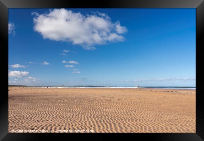Belhaven Beach, Dunbar, East Lothian Framed Print by Kasia Design