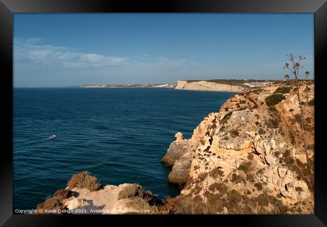 Rugged Algarve Coast, Portugal Framed Print by Kasia Design