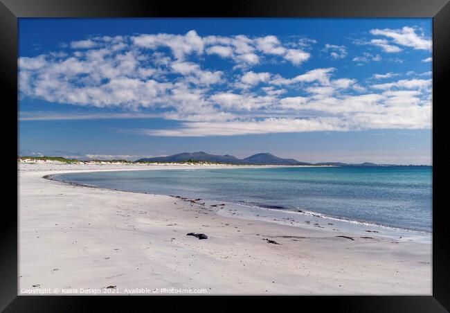 Miles of Sand at Borve Beach, Benbecula Framed Print by Kasia Design