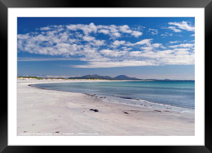 Miles of Sand at Borve Beach, Benbecula Framed Mounted Print by Kasia Design