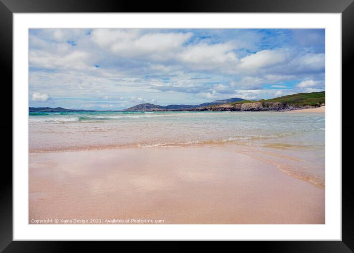 Seilebost Sands, Harris, Outer Hebrides Framed Mounted Print by Kasia Design