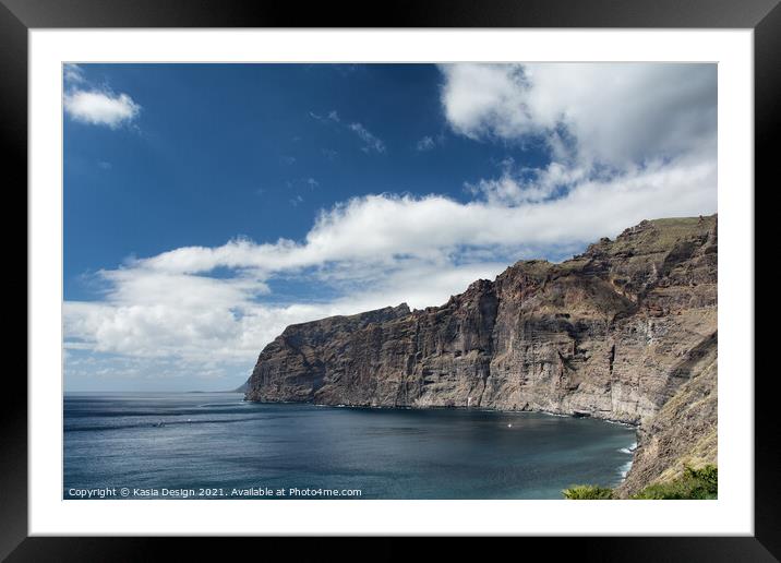 Los Gigantes Cliffs, Tenerife, Spain Framed Mounted Print by Kasia Design