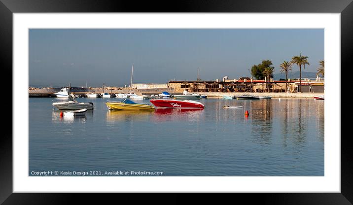 Mallorca: Cala Estància, Playa Can Pastilla  Framed Mounted Print by Kasia Design