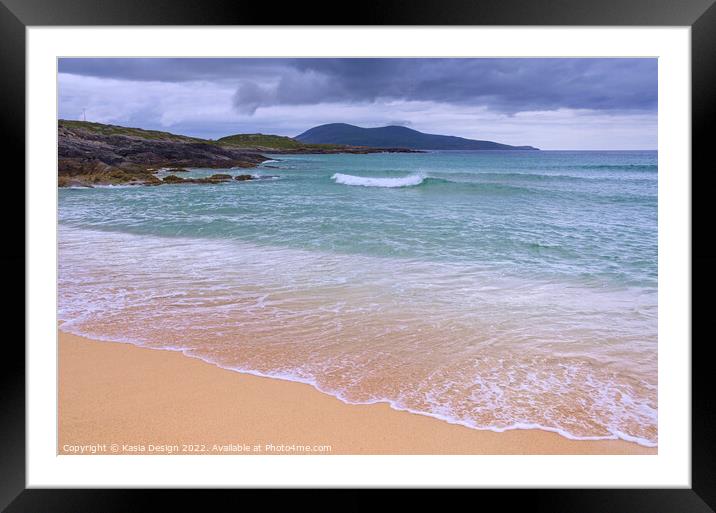 Nisabost Beach, Isle of Harris, Outer Hebrides Framed Mounted Print by Kasia Design
