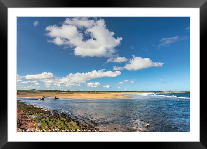 Belhaven Beach, East Lothian, Scotland Framed Mounted Print by Kasia Design