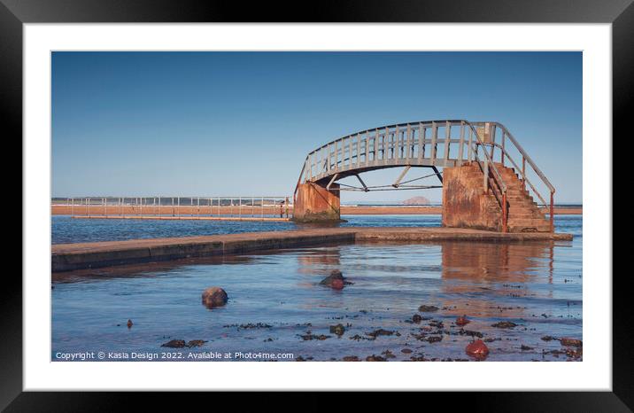The Bridge, Belhaven Beach, Scotland Framed Mounted Print by Kasia Design