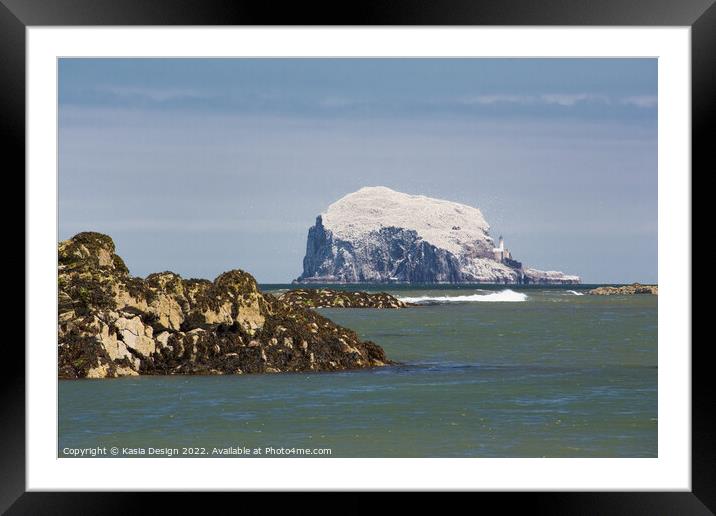Bass Rock, North Berwick, Scotland Framed Mounted Print by Kasia Design