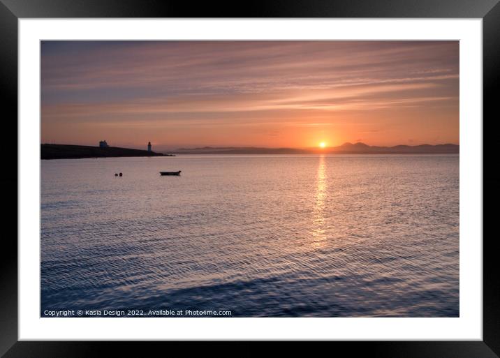 Sunrise, Port Charlotte, Islay, Scotland Framed Mounted Print by Kasia Design