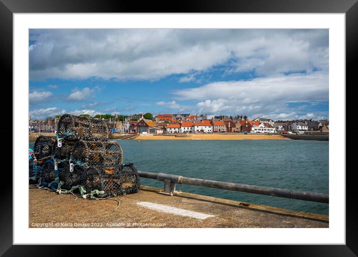 Anstruther across the Outer Harbour Framed Mounted Print by Kasia Design
