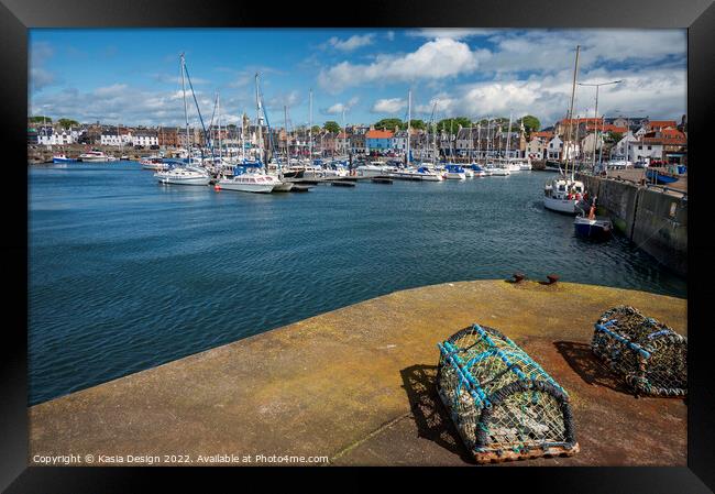 Anstruther Harbour and Marina, Fife Framed Print by Kasia Design