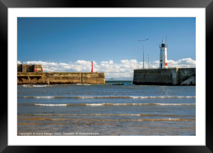 Anstruther Harbour Entrance Framed Mounted Print by Kasia Design