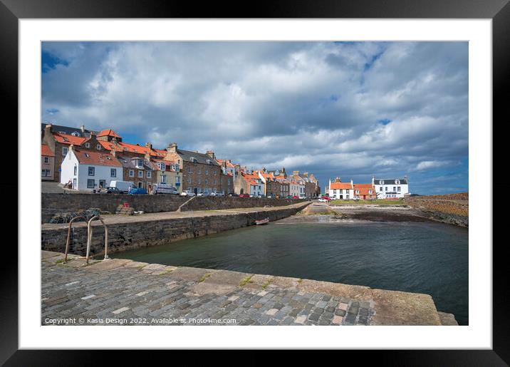 Cellardyke Harbour, East Neuk of Fife, Scotland Framed Mounted Print by Kasia Design