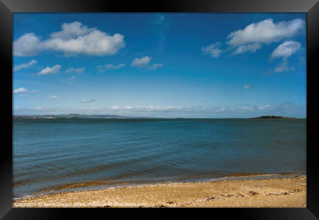 Dalmeny Beach across the Firth of Forth Framed Print by Kasia Design