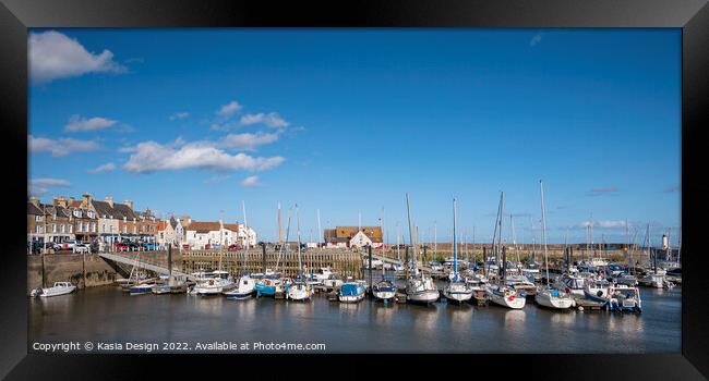Anstruther Harbour and Marina Framed Print by Kasia Design
