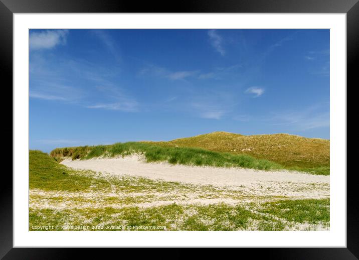 Sand Dunes on Askernish Beach, South Uist  Framed Mounted Print by Kasia Design