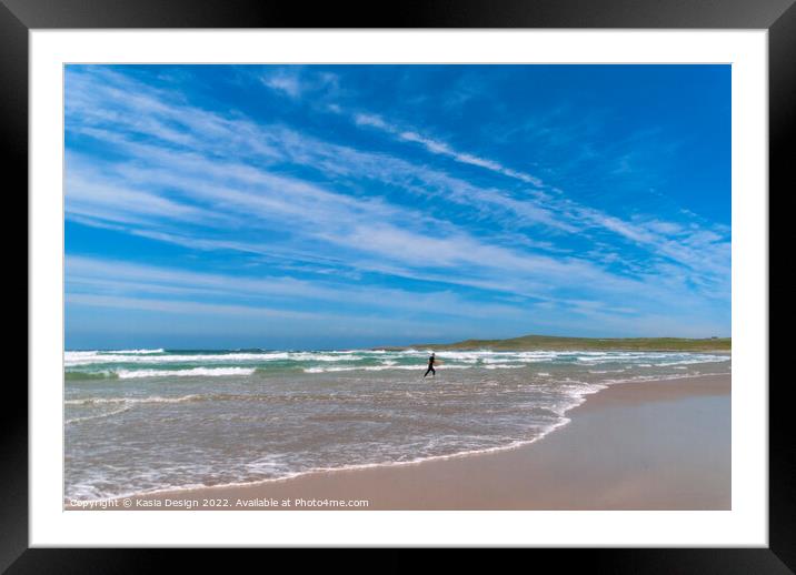 Surf Paradise Machir Bay, Islay, Scotland Framed Mounted Print by Kasia Design