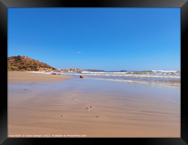 Almyros Beach near Agios Nikolaos, Crete, Greece Framed Print by Kasia Design